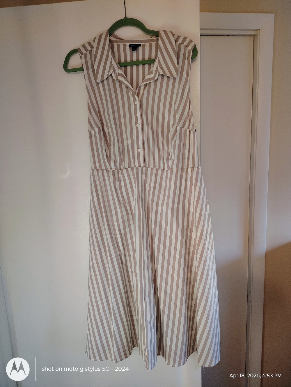 Sleeveless Shirt Dress